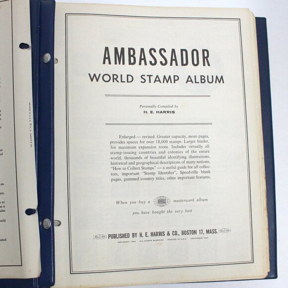 Vintage Ambassador World Stamp Album for Postage Stamps of the World - No Stamps - Picture 7 of 15